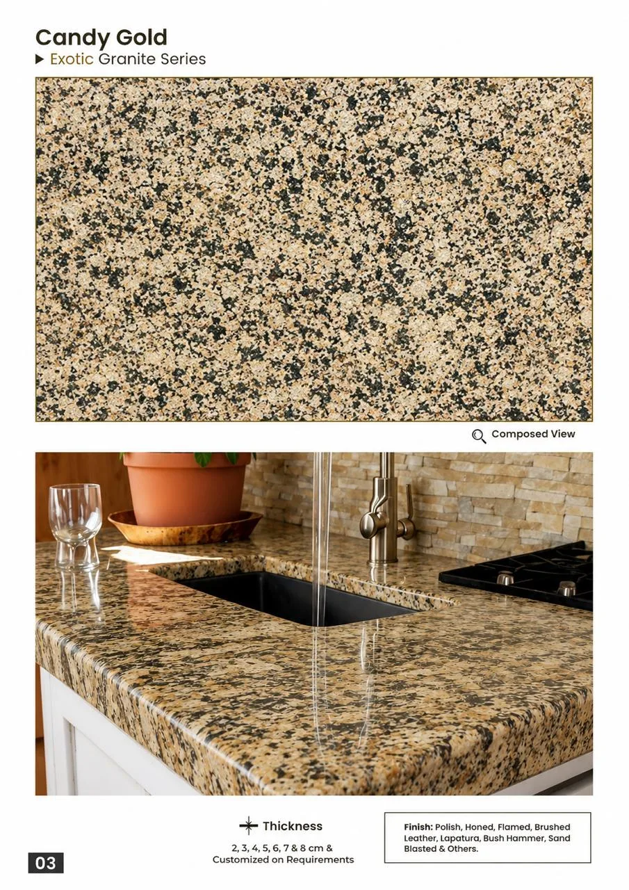 Rustic split face granite block