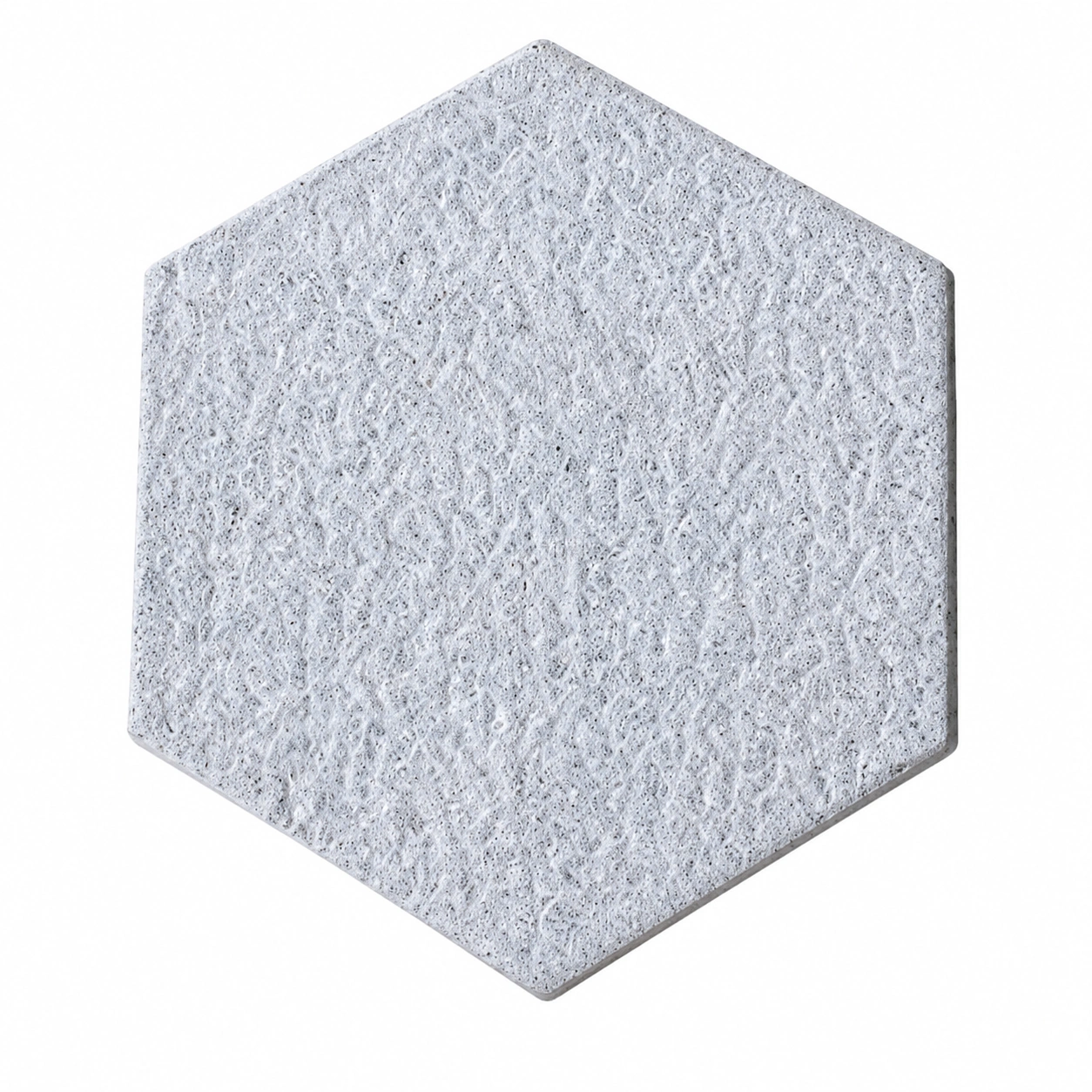 Hexagonal concrete paver with shot-blasted textured surface
